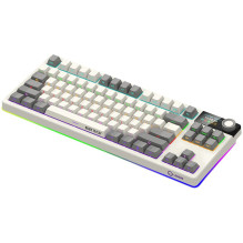 Lorgar KBP70TKLW, belaidė TKL mechaninė žaidimų klaviatūra Pro, balta