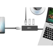 Emtec Hub Ultra Slim USB 3.1 4 Port T620, USB šakotuvas