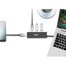 Emtec Hub Ultra Slim USB 3.1 4 Port T620, USB šakotuvas