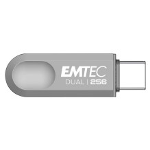 Emtec USB3.2 C tipo dvigubas D280 256GB Emtec USB3.2 C tipo dvigubas D280 256GB