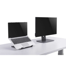 MANHATTAN reguliuojamas nešiojamųjų kompiuterių stovas iki 15,6 colio, plienas, juodas 462129