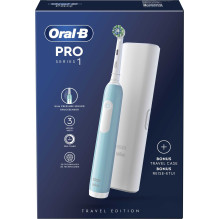 „Oral-B D305.513.3 Pro Series 1“ Karibų mėlyna + kelioninis dėklas „Oral-B D305.513.3 Pro Series 1“ Karibų mėlyna + kelioninis dėklas