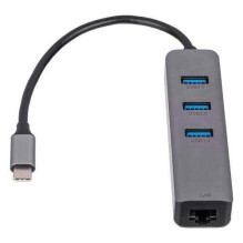 Akyga Hub AK-AD-66 USB-C pilka