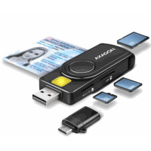 Axagon Compact travel USB-A + USB-C contact Smart / ID card CRE-SMP2A Axagon Compact travel USB-A + USB-C contact Smart / ID card CRE-SMP2A