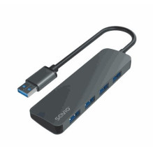 Savio Hub AK-53 4in1 USB-A 3.1 pilka Savio Hub AK-53 4in1 USB-A 3.1 pilka