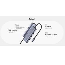 CUDY UH606 Hub USB-C 4K 60Hz HDMI CUDY UH606 Hub USB-C 4K 60Hz HDMI