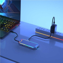 UNITEK D1029A USB-C HDMI PD 100W RGB pilka UNITEK D1029A USB-C HDMI PD 100W RGB pilka