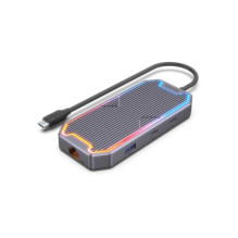 UNITEK D1029A USB-C HDMI PD 100W RGB pilka UNITEK D1029A USB-C HDMI PD 100W RGB pilka