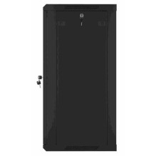 Lanberg WF01-6418-10B Prie sienos montuojama Rack spintelė 18U Juoda