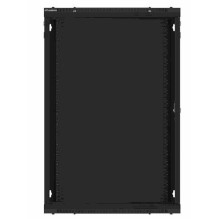 Lanberg WF01-6418-10B Prie sienos montuojama Rack spintelė 18U Juoda