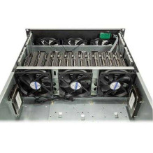 „Inter-Tech IPC 4F28 MINING-Stock“ juodas / sidabrinis