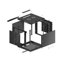 Lanberg WF01-6609-00B Prie sienos montuojama Rack spintelė 19" 9U Juoda Lanberg WF01-6609-00B Prie sienos montuojama Rack spintelė 19" 9U Juoda