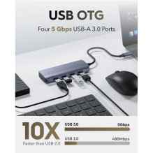 CUDY UH500 šakotuvas USB-C 4K 30Hz HDMI CUDY UH500 šakotuvas USB-C 4K 30Hz HDMI