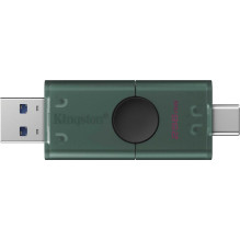 „Kingston“ 256 GB „DataTraveler Duo“ USB 3.2 žalias / juodas DTDEG2 / 256 GB