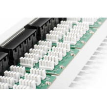 DIGITUS Patch skydelis 1U 50x RJ45 LSA pilka