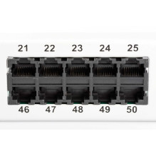 DIGITUS Patch skydelis 1U 50x RJ45 LSA pilka DIGITUS Patch skydelis 1U 50x RJ45 LSA pilka