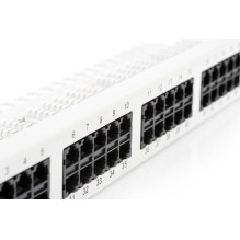 DIGITUS Patch skydelis 1U 50x RJ45 LSA pilka