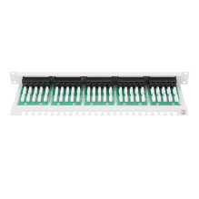 DIGITUS Patch skydelis 1U 50x RJ45 LSA pilka