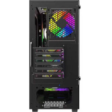 Savio Noctis Glass X1 RGB juodas Savio Noctis Glass X1 RGB juodas