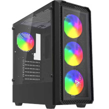 Savio Noctis Glass X1 RGB juodas Savio Noctis Glass X1 RGB juodas