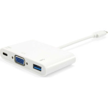 EQUIP 133462 USB-C VGA USB 3.0 Balta