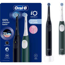 Oral-B iO2 Duo Black / Green Oral-B iO2 Duo Black / Green