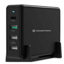 Conceptronic OZUL01B 65W 4-Port Stalinio kompiuterio USB PD Conceptronic OZUL01B 65W 4-Port Stalinio kompiuterio USB PD