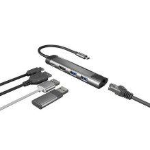 Natec NMP-1985 HUB USB-C pilka Natec NMP-1985 HUB USB-C pilka