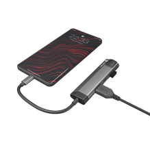 Natec NMP-1985 HUB USB-C pilka Natec NMP-1985 HUB USB-C pilka