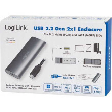 Logilink UA0389 M.2 PCIe USB 3.2 Silver Logilink UA0389 M.2 PCIe USB 3.2 Silver