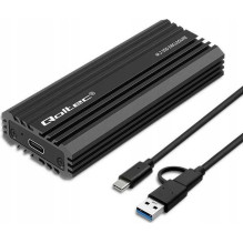 Qoltec NV2270 korpusas M.2 SATA / NVMe USB 3.1 Black 52270 Qoltec NV2270 korpusas M.2 SATA / NVMe USB 3.1 Black 52270