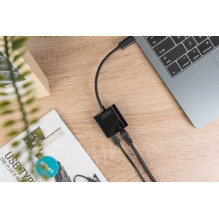 DIGITUS DN-3027 USB C tipo eterneto adapteris DIGITUS DN-3027 USB C tipo eterneto adapteris