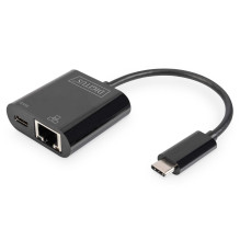 DIGITUS DN-3027 USB C tipo eterneto adapteris DIGITUS DN-3027 USB C tipo eterneto adapteris