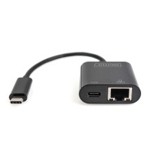 DIGITUS DN-3027 USB C tipo eterneto adapteris DIGITUS DN-3027 USB C tipo eterneto adapteris