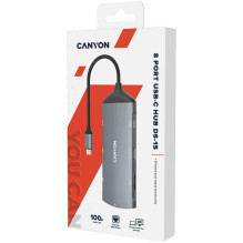 Canyon DS-15 8in1 4k USB-C tamsiai pilka