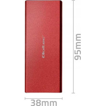 Qoltec Aluminum Enclosure M.2 SATA USB 3.0 Red 51831 Qoltec Aluminum Enclosure M.2 SATA USB 3.0 Red 51831