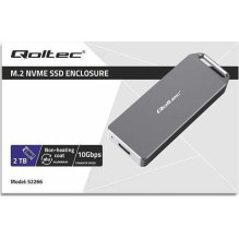 Qoltec Mini aliuminio korpusas M.2 PCIe USB 3.1 Silver 52266
