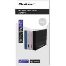 Qoltec Aluminium Enclosure 2.5" SATA USB 3.0 Silver 52278 Qoltec Aluminium Enclosure 2.5" SATA USB 3.0 Silver 52278
