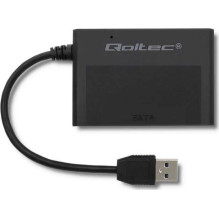 „Qoltec“ kietojo disko adapteris 2,5 colio SATA USB 3.0, juodas 50644 „Qoltec“ kietojo disko adapteris 2,5 colio SATA USB 3.0, juodas 50644