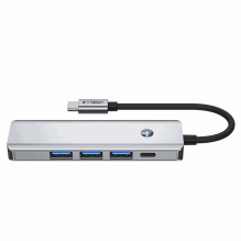 Tech-Protect šakotuvas HB01 5in1 USB-C HDMI 4K PD100W Pilka