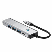 Tech-Protect šakotuvas HB01 5in1 USB-C HDMI 4K PD100W Pilka