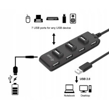 EQUIP USB šakotuvas 7-Port 2.0 juodas EQUIP USB šakotuvas 7-Port 2.0 juodas