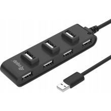 EQUIP USB šakotuvas 7-Port 2.0 juodas EQUIP USB šakotuvas 7-Port 2.0 juodas
