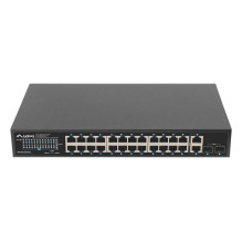 Lanberg switch 24x 1GB PoE+ / 2x GB 2x SFP rack 19" 250W Lanberg switch 24x 1GB PoE+ / 2x GB 2x SFP rack 19" 250W