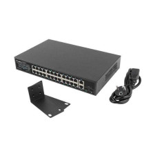 Lanberg switch 24x 1GB PoE+ / 2x GB 2x SFP rack 19" 250W Lanberg switch 24x 1GB PoE+ / 2x GB 2x SFP rack 19" 250W