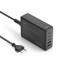 Hama 00201978 Įkrovimo stotelė su 3xUSB-C / 2xUSB-A 140 W Juoda