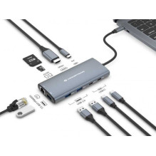 Conceptronic DONN06G Hub 10-in-1 USB 3.2 Gen1 Conceptronic DONN06G Hub 10-in-1 USB 3.2 Gen1