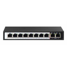 „Extralink CERES PoE“ komutatorius 8x 100Mb/s PoE / PoE+ 2x RJ45 Uplink