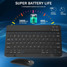 „Riff EN / RU Layout 2in1“ „Bluetooth“ klaviatūra ir pelė
