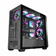 „DarkFlash DS900WD“ juodas + 4 ventiliatoriai